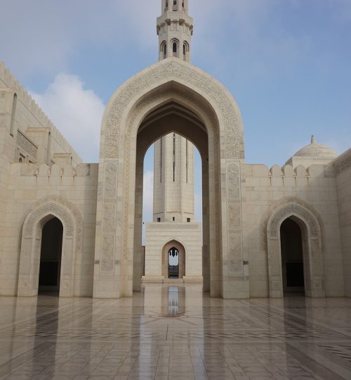 mosque, entrance, minaret